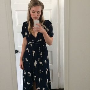 Reformation Bonnie Midi Wrap Dress